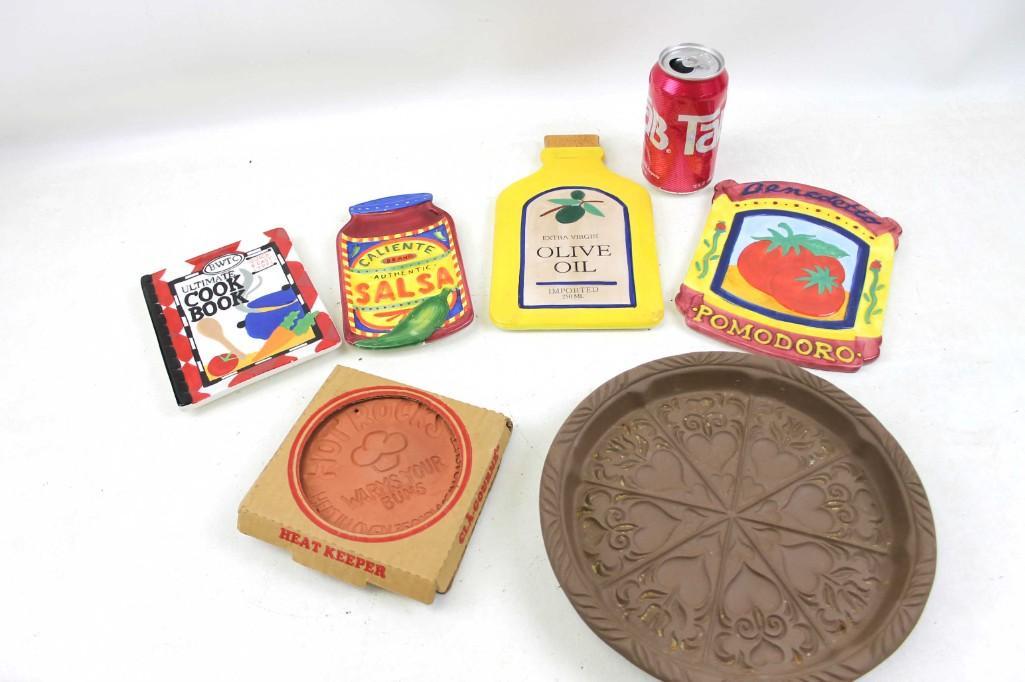 Hartstone Shortbread Mold, Bun Warmer, Ceramic Trivets: Hartstone Shortbread Mold, Hot Rocks Bun Warmer, Ceramic Trivets