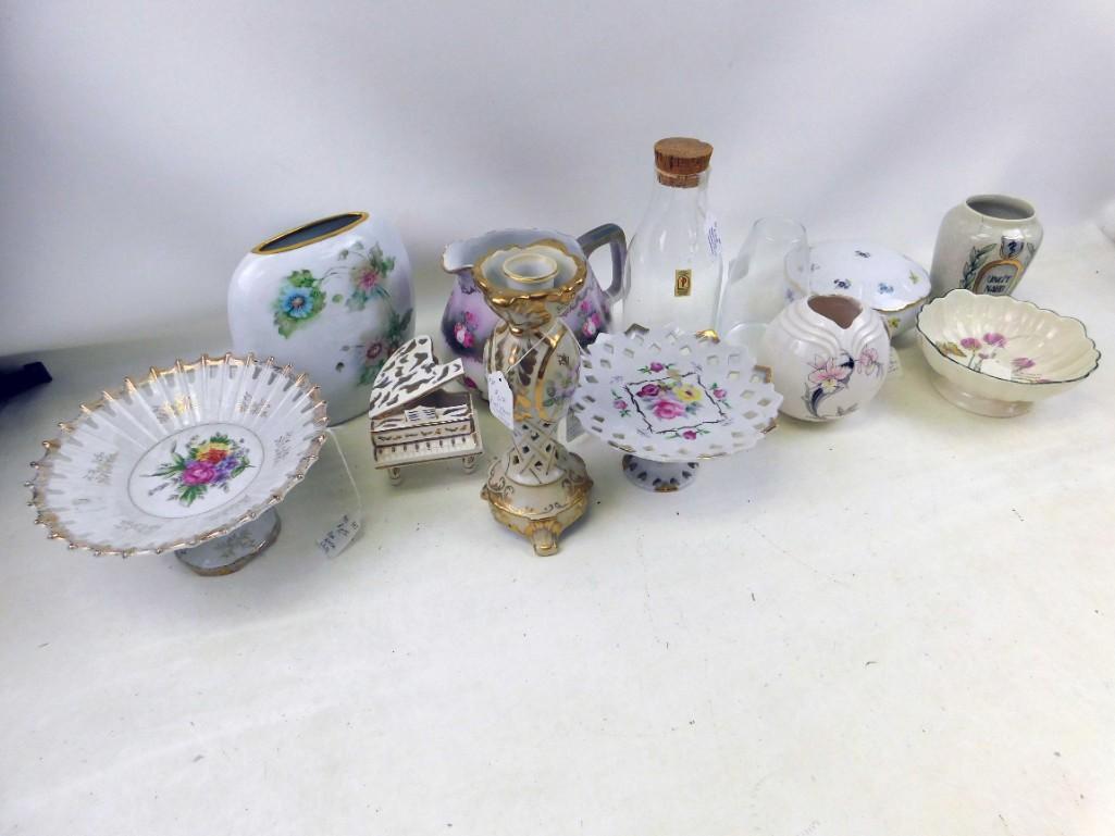 Lot of Porcelain and Ceramic incl Limoges Trinket Box: Lot of Porcelain and Ceramic incl Limoges Trinket Box