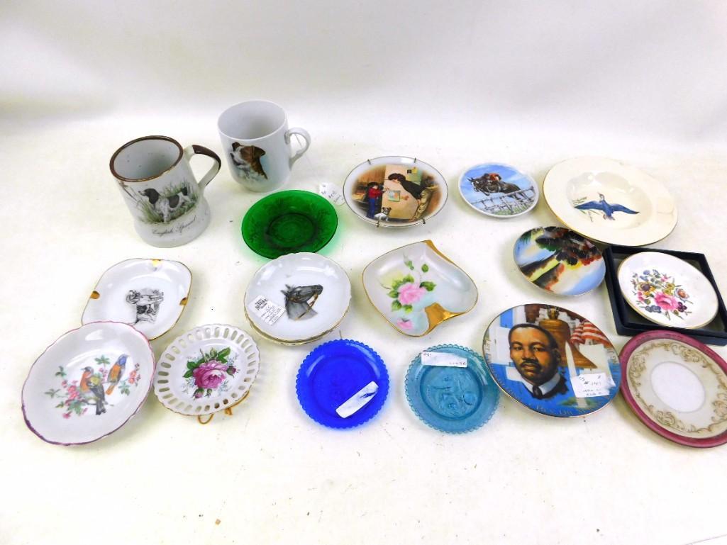 Lot of Vintage Plates , Ashtrays , Mugs , etc: Lot of Vintage Plates , Ashtrays , Mugs , etc . Includes a Martin Luther King Jr. commemorative plate