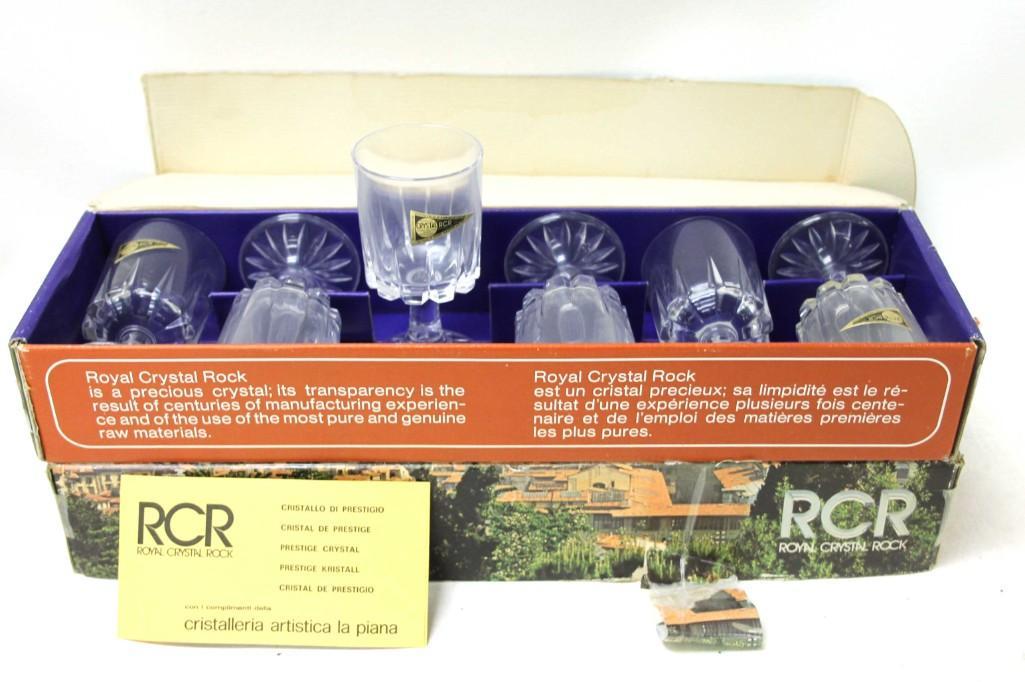 Royal Crystal Rock Stemware Glasses in Original Box: Royal Crystal Rock Stemware Glasses in Original Box