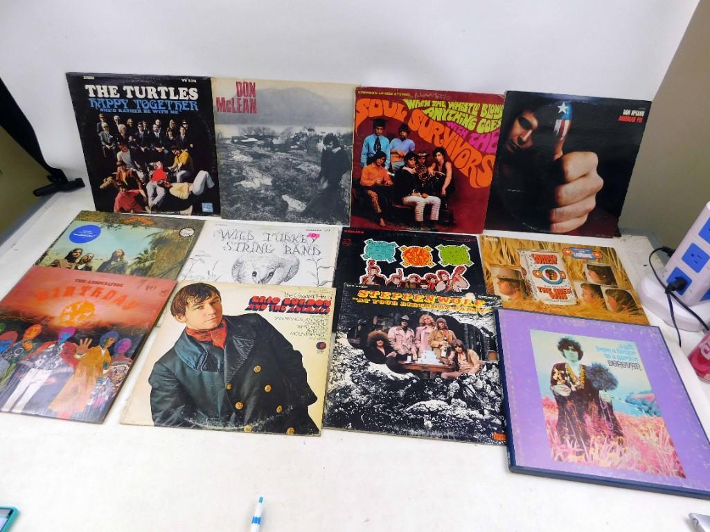 Lot of Great Vinyl Records including The Animals, The: Lot of Great Vinyl Records including Eric Burdon and The Animals - Greatest Hits, The Turtles - So Happy Together, Don McLean - Amaerican Pie, The Guess Who, Steppenwolf, Soul Survivors, Wigs Tu