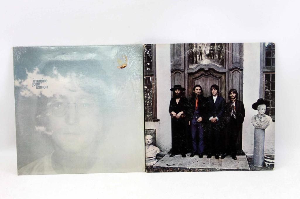 The Beatles Hey Jude and John Lennon Imagine Vinyl LP: The Beatles Hey Jude and John Lennon Imagine Vinyl LP Records Records are in good shape Lot G
