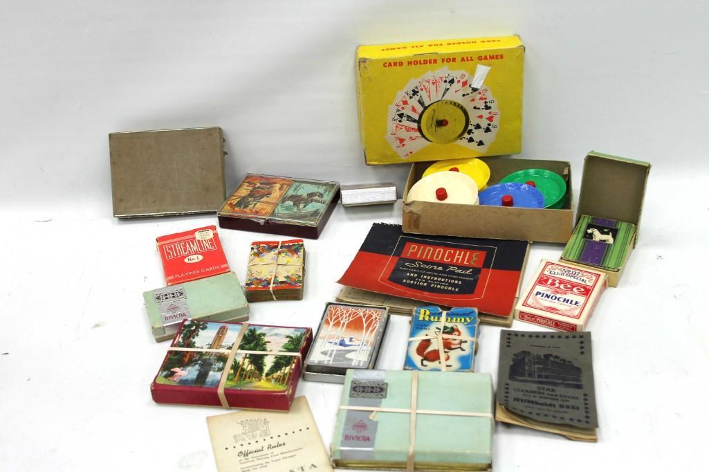 Lot of Playing Cards , Etc incl Century of Progress: Lot of Playing Cards , Etc incl Century of Progress 1934 Chicago World's Fair Cards Condition: These are not counted, so there is no guarantee that these are complete sets