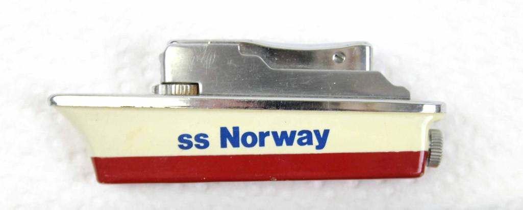 Vintage Sankei SS Norway Ship Lighter: Vintage Sankei SS Norway Ship Lighter