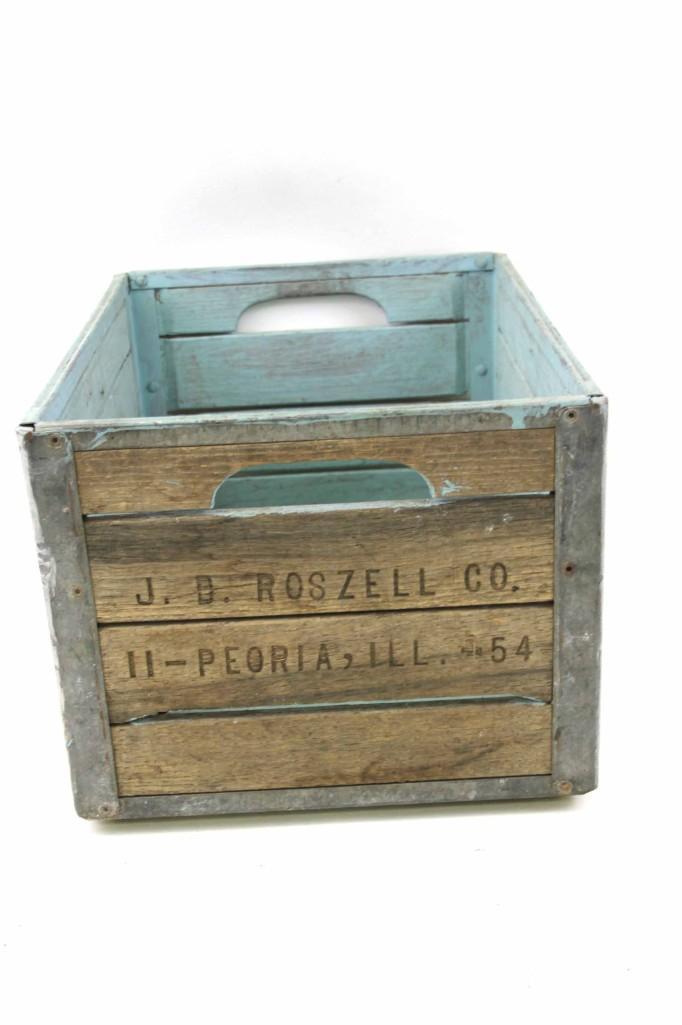 Vintage Wooden Crate J D Roszell Co: Vintage Wooden Crate J D Roszell Co