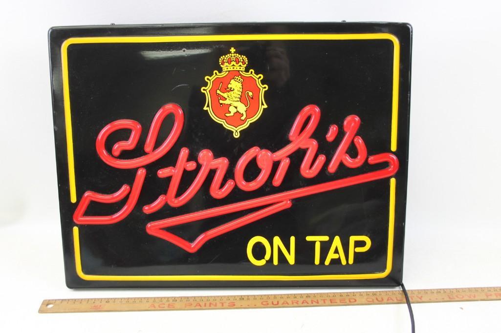 Stroh's On Tap Beer Sign (1 of 6)