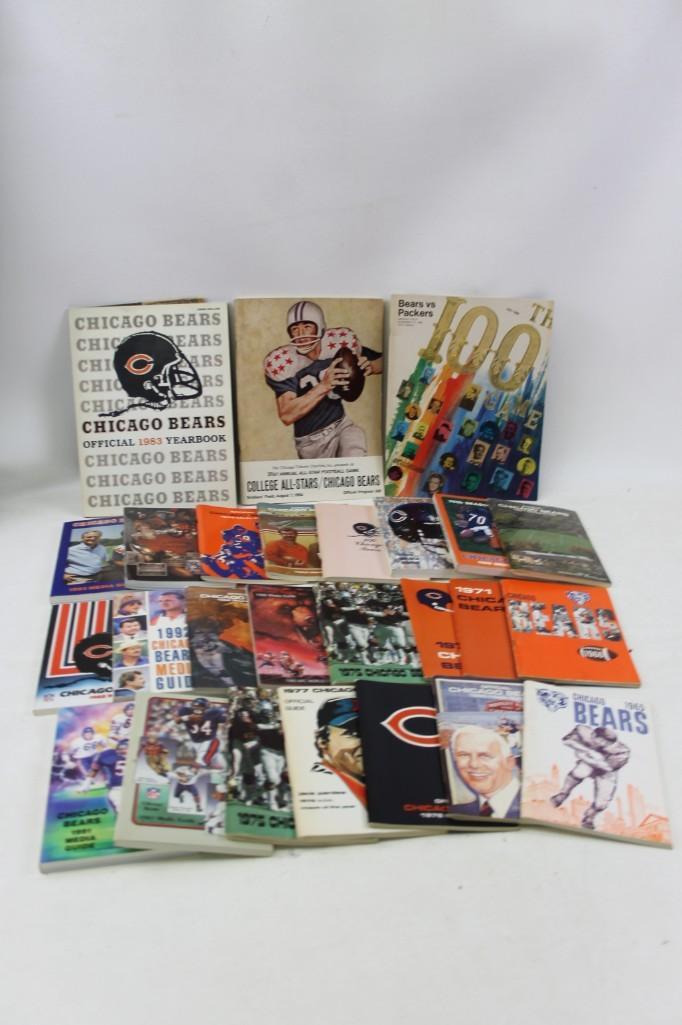 Lot of Vintage Chicago Bears Programs, Official Guides, (1 of 6)