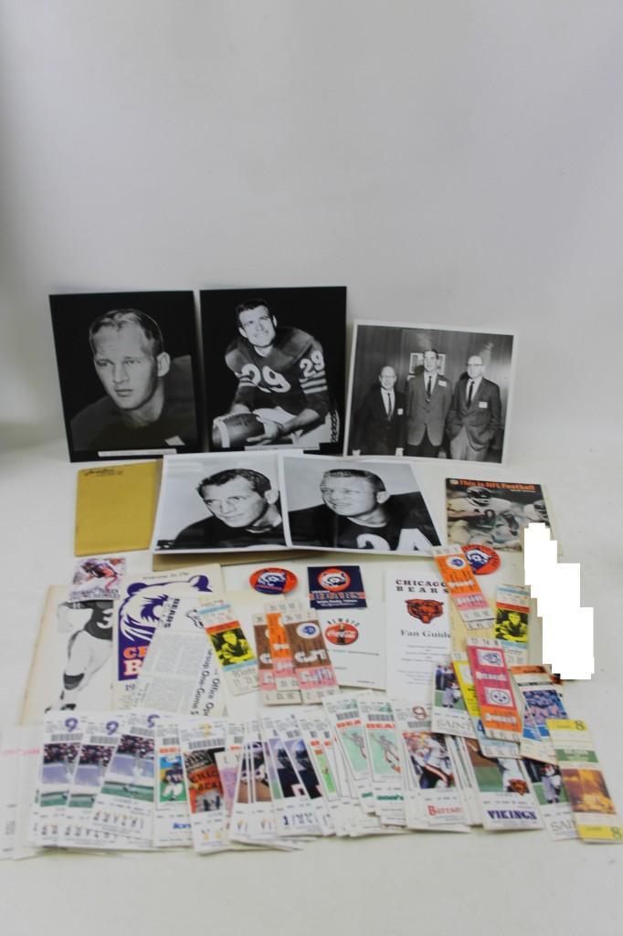 Lot of Chicago Bears Photos, ticket stubs, ephemera, (1 of 5)