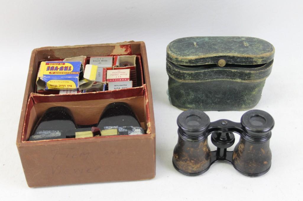 Vintage Binoculars with case and Tru - Vue Film Viewer (1 of 8)