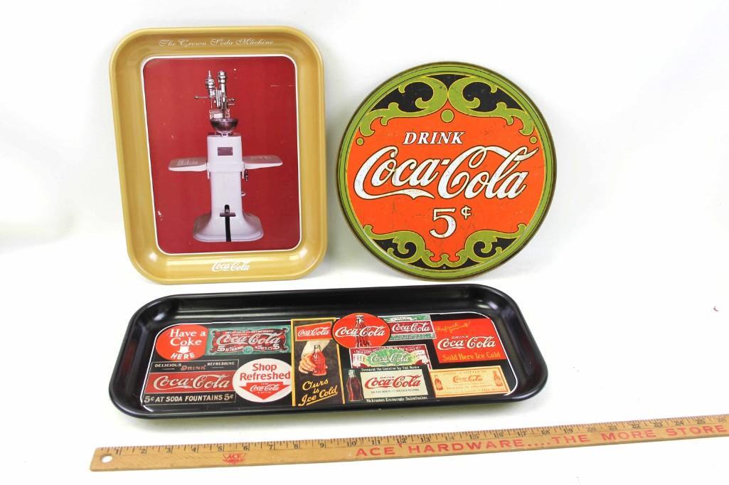 Lot of 3 Coca Cola Trays (1 of 4)