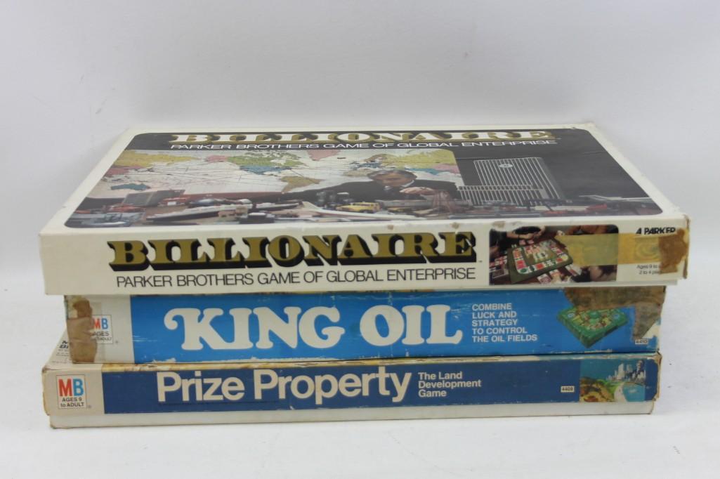 Lot of 3 vintage board games - Billionaire, King Oil, (1 of 4)
