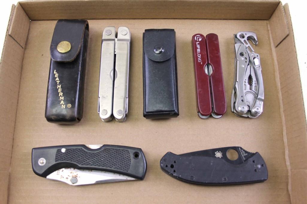 Lot of Multi Tools and Pocket Knives incl Leatherman (1 of 3)