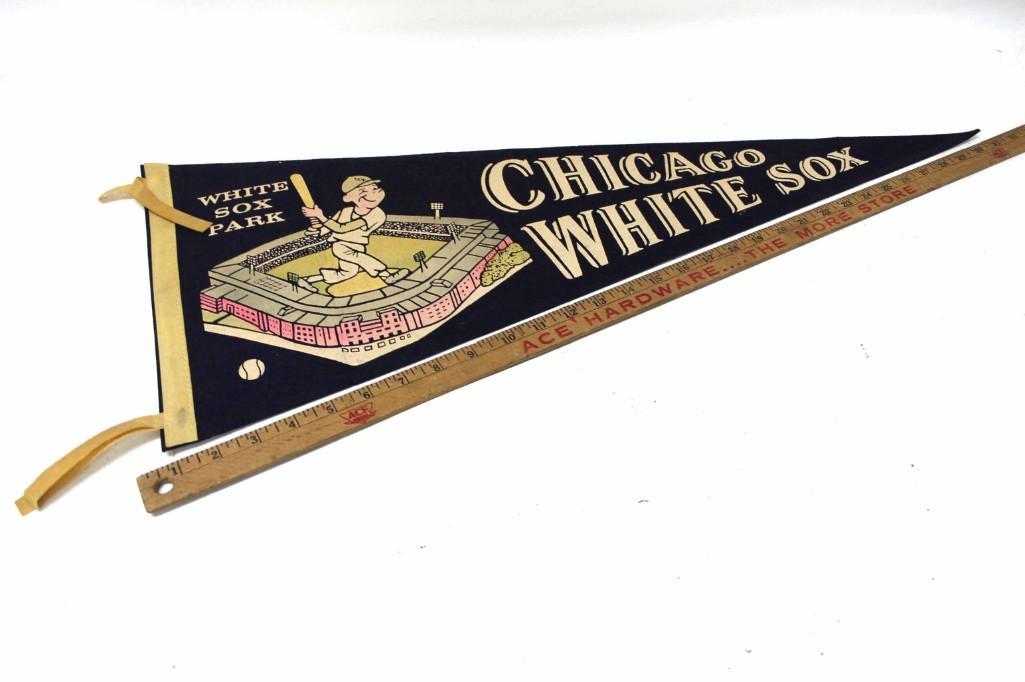 Vintage Chicago White Sox Pennant: Vintage Chicago White Sox Pennant White Sox Park