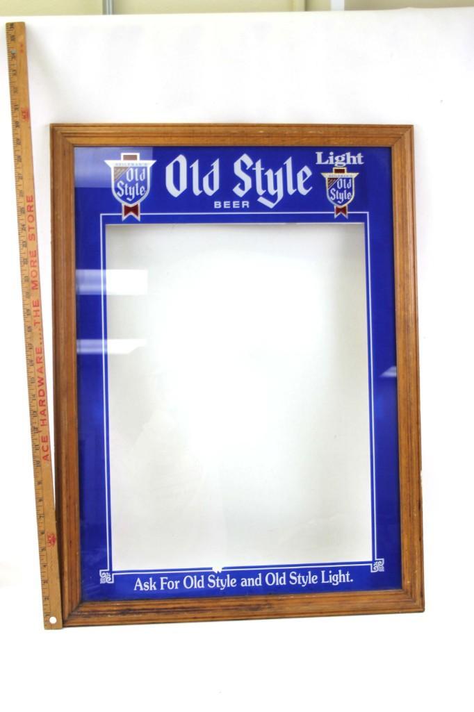 Old Style Beer Advertising Sign with Clear Center: Old Style Beer Advertising Sign with Clear Center