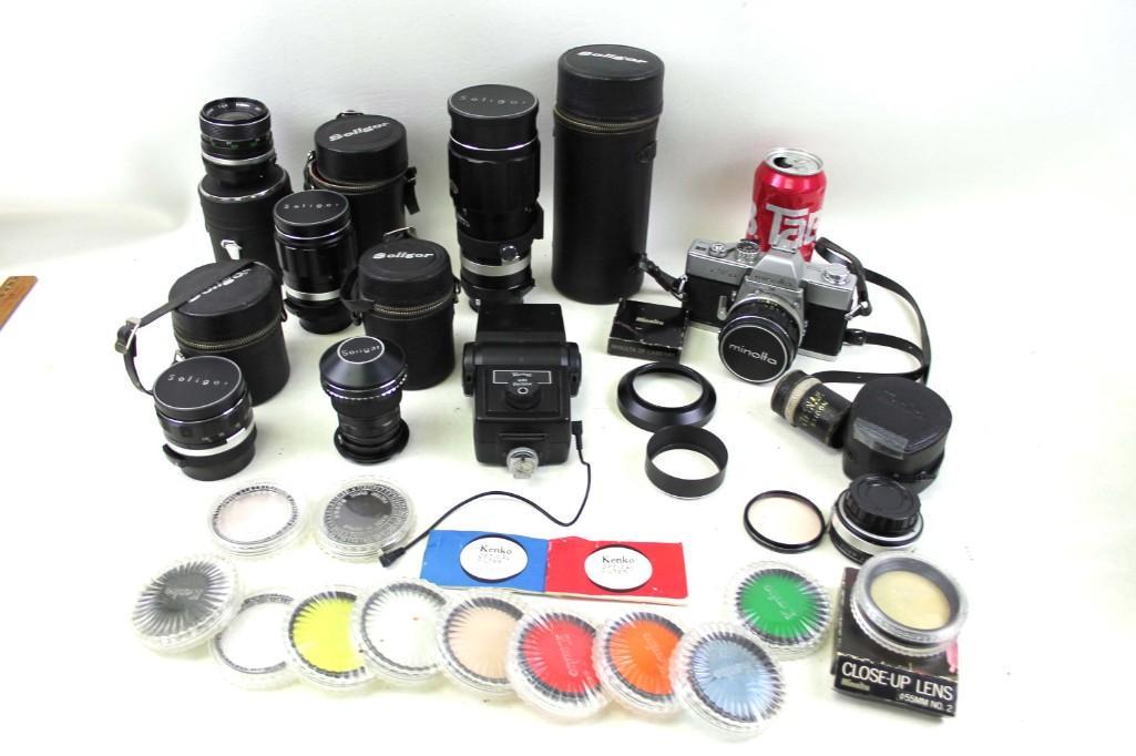 Large Camera Lot including Minolta SRT101 SLR, plus (1 of 11)