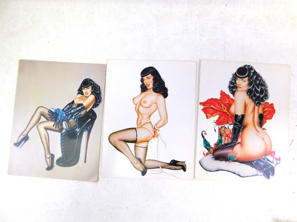 Lot of 3 Olivia De Berardinis Greeting Cards featuring: Lot of 3 Olivia De Berardinis Greeting Cards featuring Betty Page Illustrations Pretty Peepers, Ah Humbug and Betty's Shoe Pretty Peppers and Betty's Shoe are blank inside