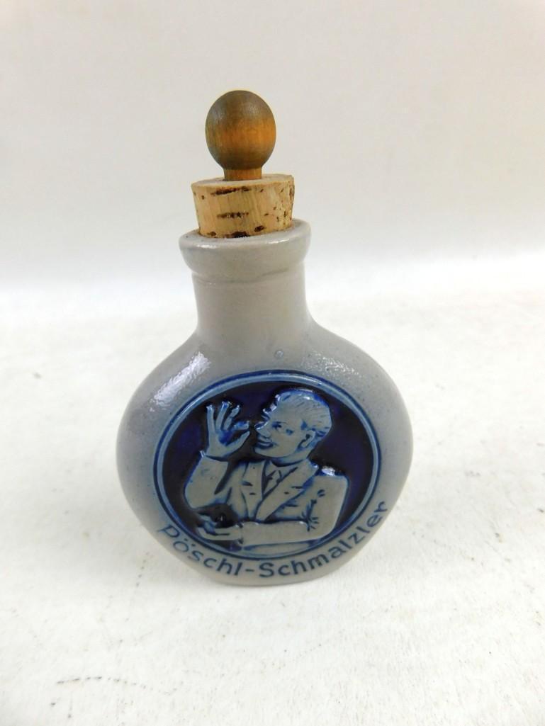 Vintage German or Bavarian Stoneware Snuff Bottle (1 of 3)