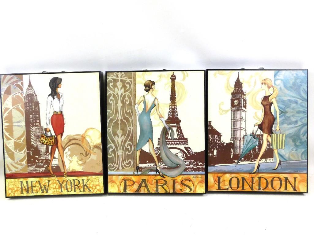 Set of 3 Prints New York , Paris , London (1 of 6)