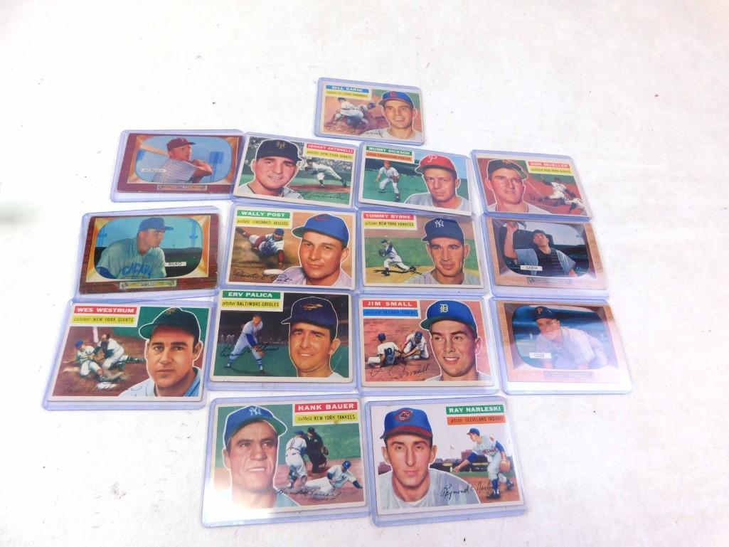 1950s Baseball Cards incl Topps and Bowman Lot of 15 (1 of 13)