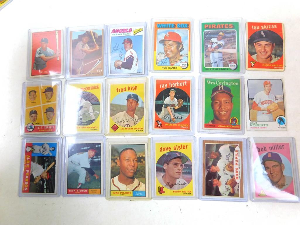 Lot of 18 Baseball Cards mostly 1950's, 1960's 1970's (1 of 6)