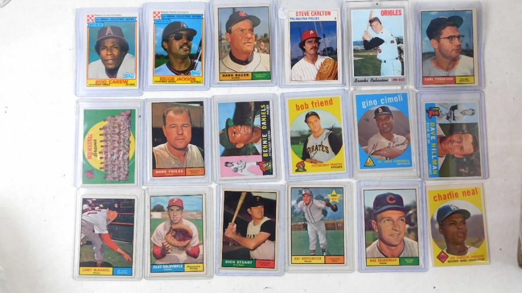 Lot of 18 Baseball Cards including mostly 1950's 1960's (1 of 6)