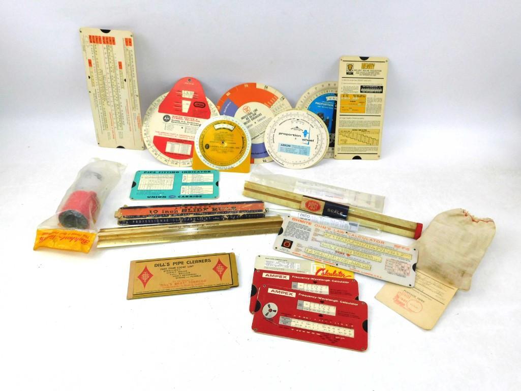 Vintage Slide Rule , Frequency Wavelength Calculators , (1 of 9)