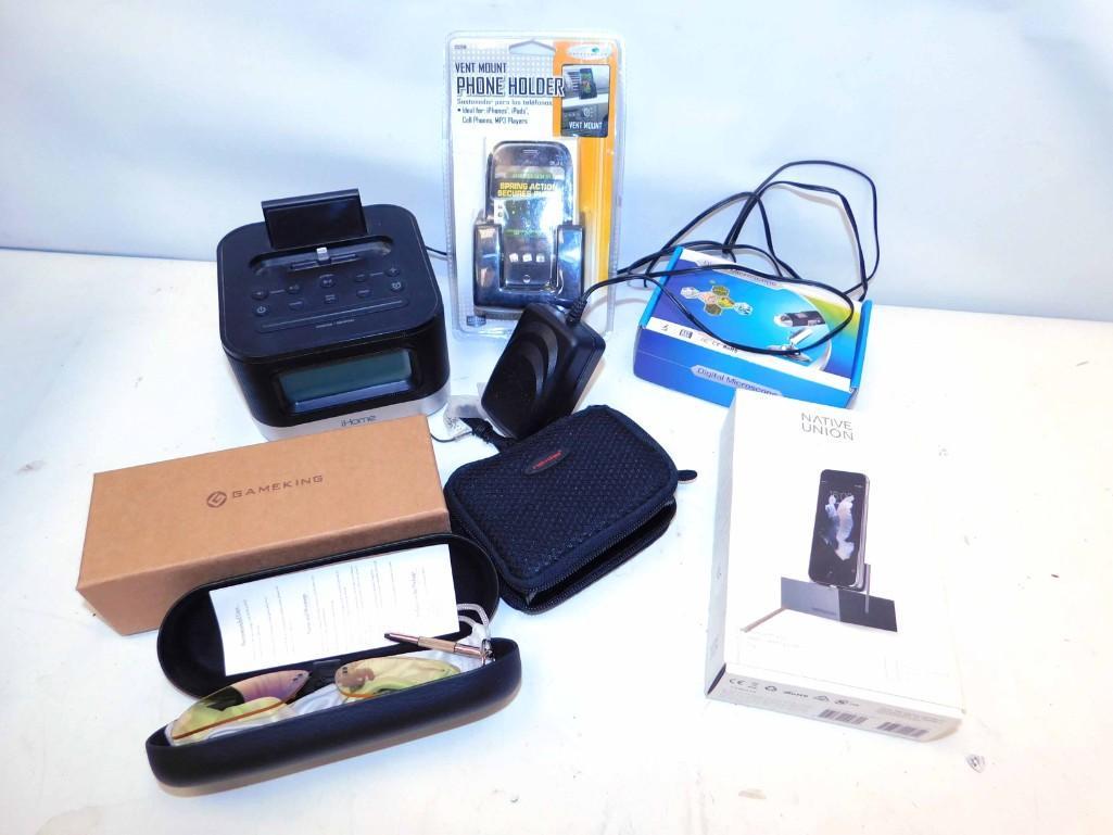 Electronics Lot, etc. including IHome Docking station, (1 of 8)