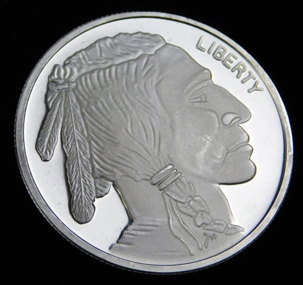 BU Indian Head Buffalo 1 oz Silver Round (1 of 2)