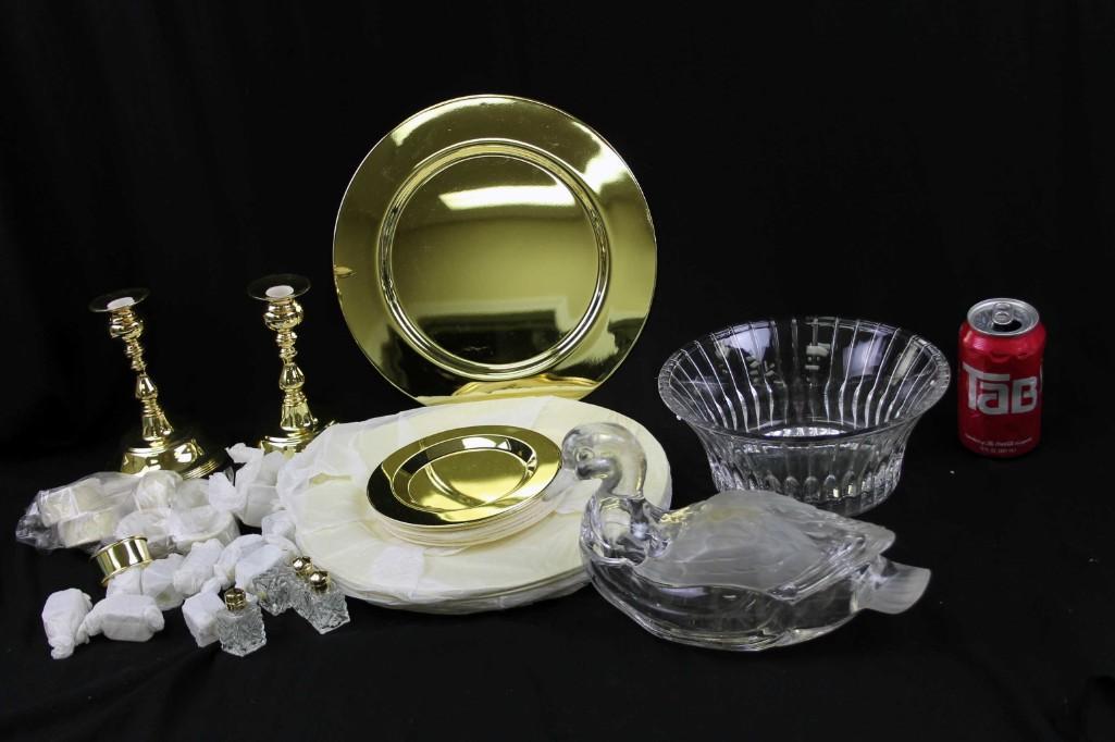 Home Lot incl Clear Glass Duck Candy Dish , (1 of 7)