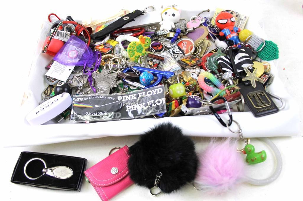 Lot of Keychains: Collection of keychains including a Pink Floyd Dark Side of the Moon Key Chain
