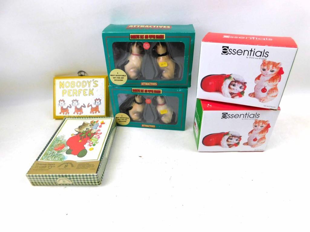 Another Cat Lot including Fitz and Floyd, Cards, Wall (1 of 6)