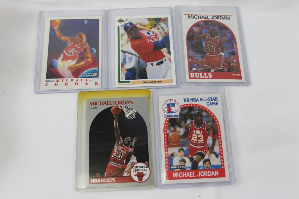 Lot of 5 Michael Jordan Basketball and Baseball Cards (1 of 4)