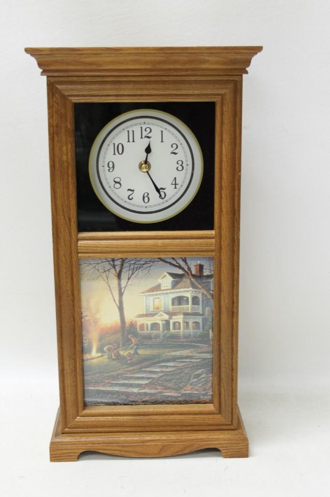 Mantle / Wall Clock with Fall Scene on Front (1 of 6)