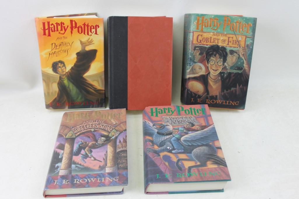 Lot of 5 Harry Potter 1st Edition Books 1,3,4,4 (1 of 6)