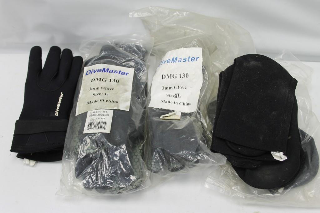 Lot of Scuba Diving Gloves - Dive Master DMG 130 Sizes (1 of 6)