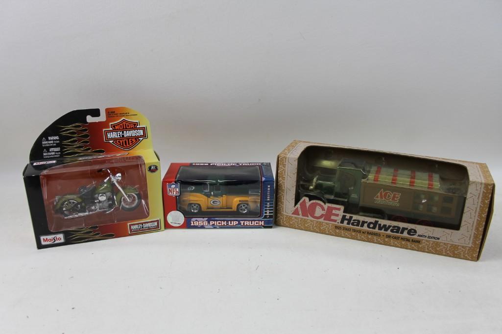 Harley Davidson Maisto Model, Green Bay Packers 1956 (1 of 8)