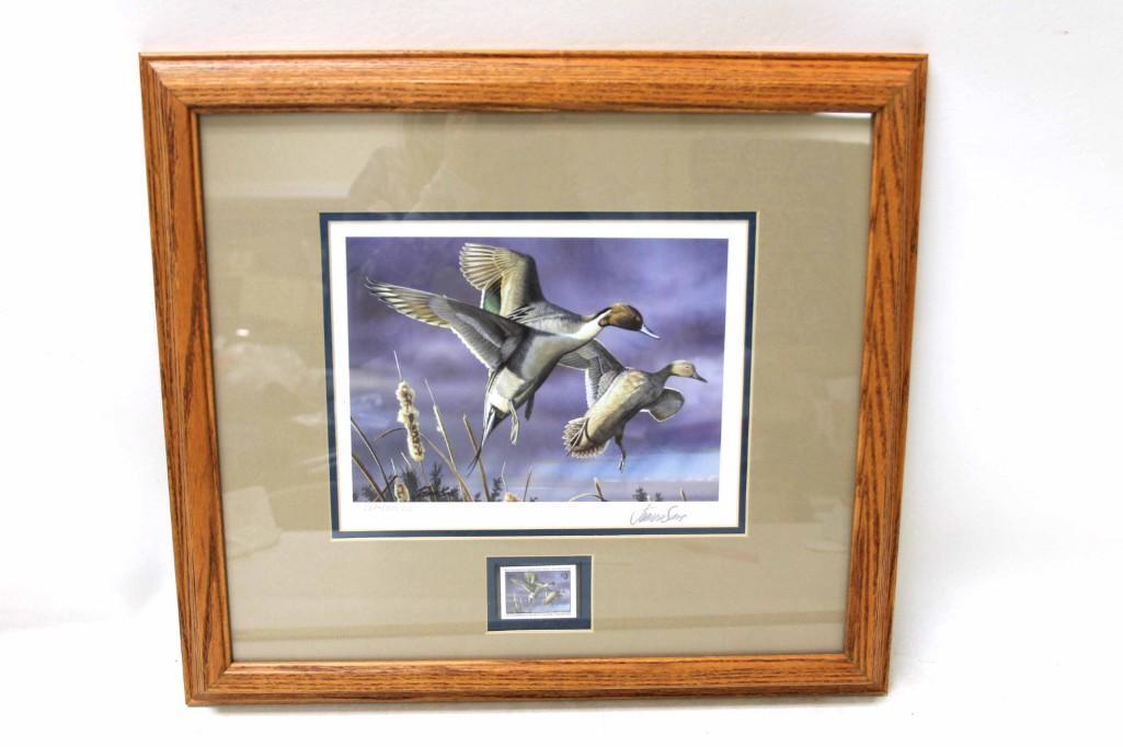 Framed Joshua Spies South Dakota Migratory Duck Stamp (1 of 3)