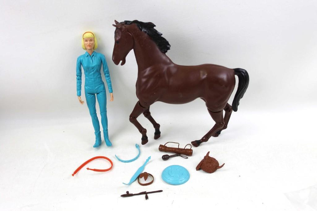 Vintage Marx Johnny West Posable Horse , Jane West 12" (1 of 6)