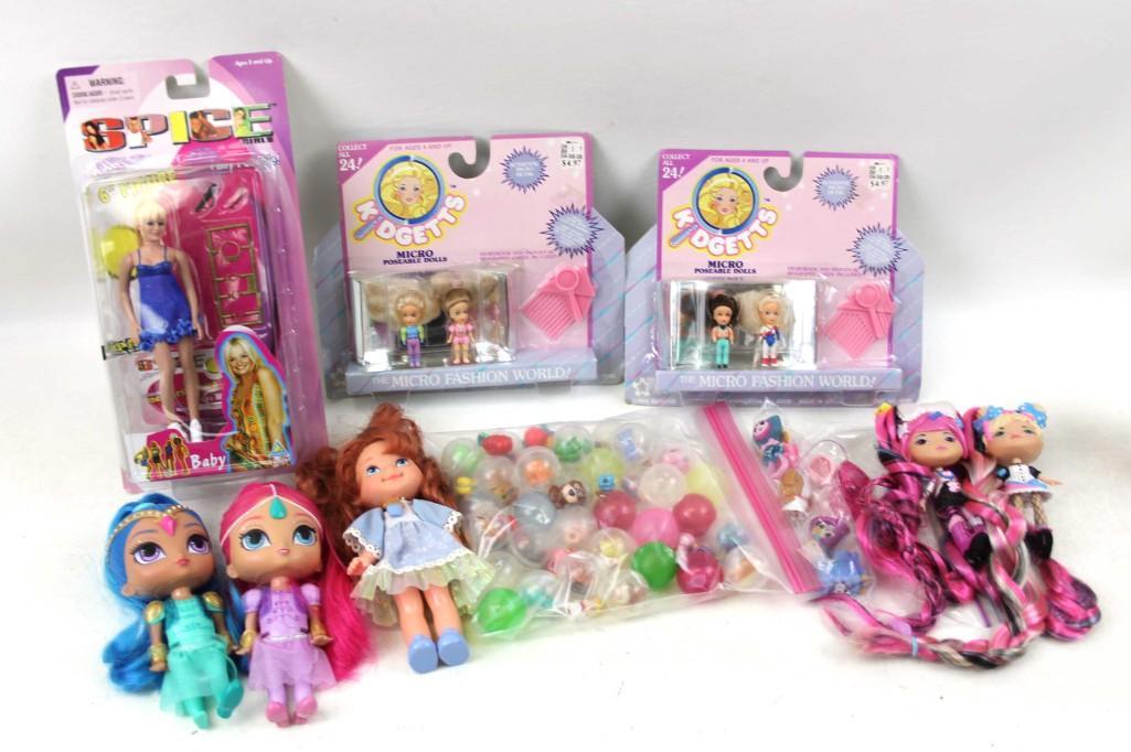 Vtg 1989 Kidgets Mini Dolls , Spice Girls Baby Spice , (1 of 6)