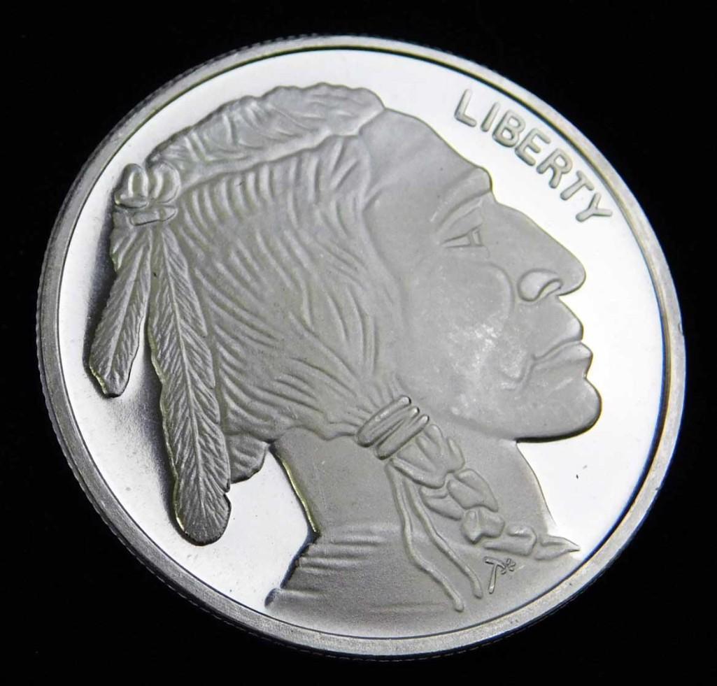 BU Indian Head Buffalo 1 oz Silver Round Coin (1 of 2)