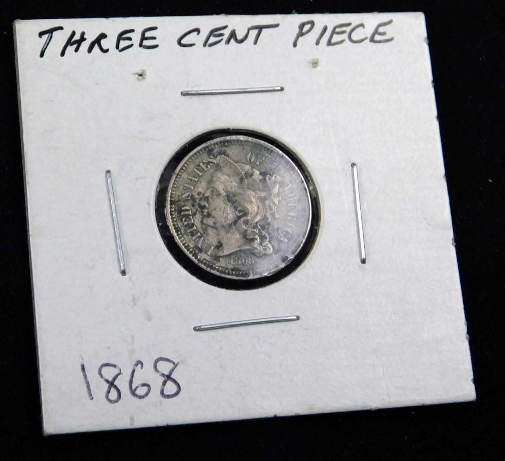 1868 3 Cent Piece Coin (1 of 2)