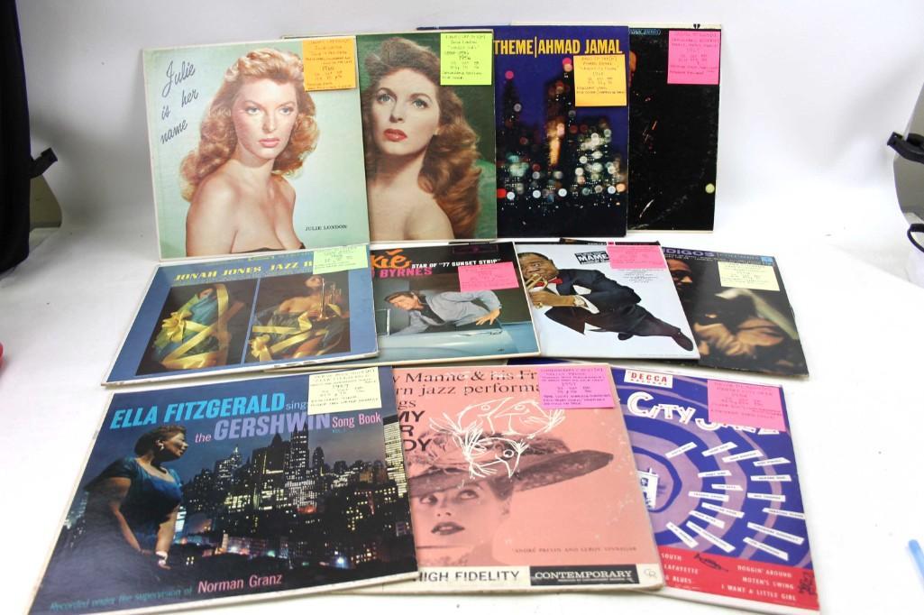 Lot of 11 Jazz Albums including Ella Fitzgerald, Julie: Lot of 11 Jazz Albums including Ella Fitzgerald, Julie London, etc. LOT K