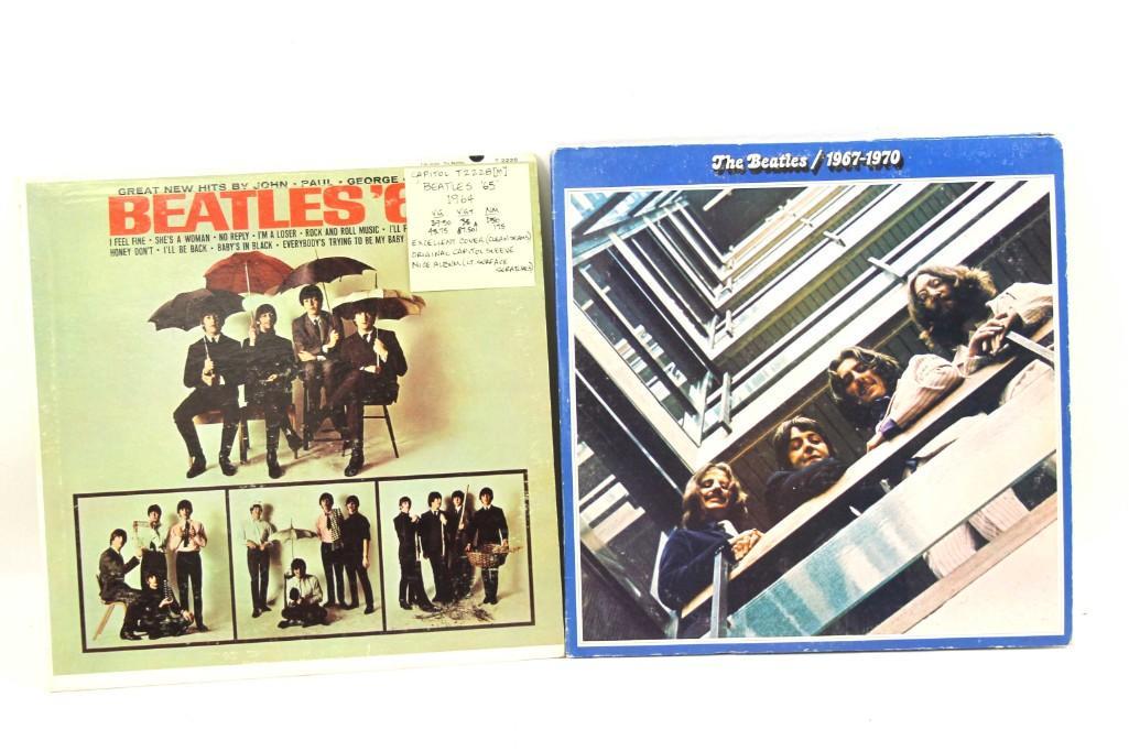 Lot of 2 Beatles Vinyl LP Records '65 and 1967-1970 (1 of 3)