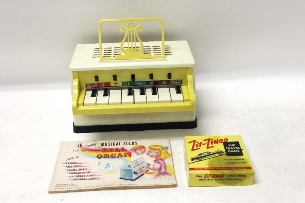 Toy Electronic Bell Organ and Zit-Zingo Travel Game (1 of 7)