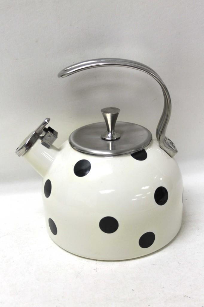 Kate Spade White with Black Polka Dot Tea Kettle (1 of 6)