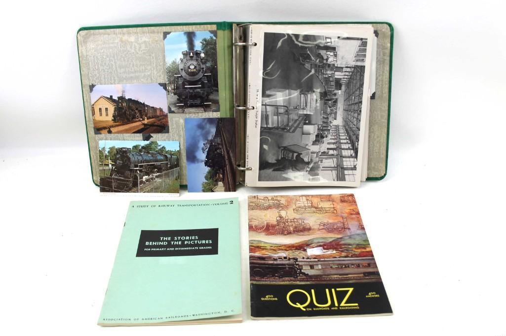 Train Ephemera Lot, including photo album, study book, (1 of 11)
