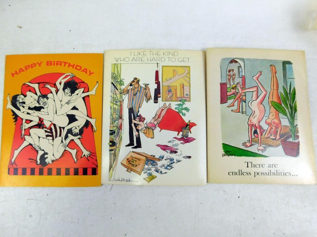 Lot of 3 Vintage Playboy Magazine Greeting Cards (1 of 8)