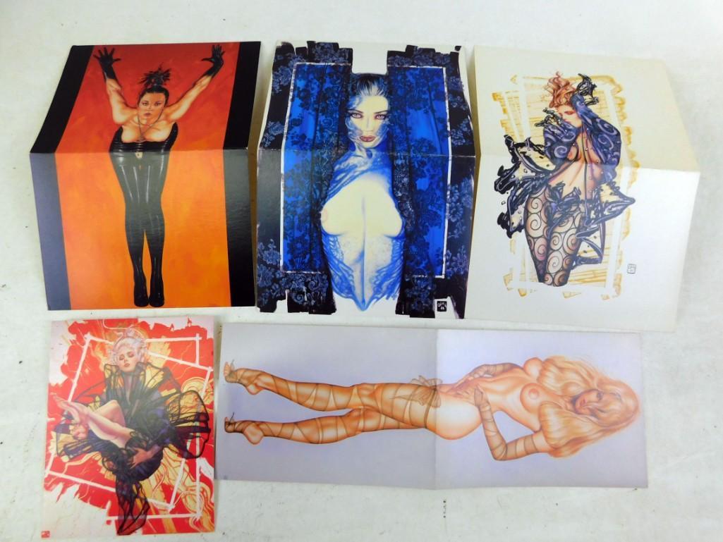Lot of 5 Olivia De Beradinis Greeting Cards: Lot of 5 Olivia De Beradinis Greeting Cards including "Licorice whips" "Bella Donna" "Nylon Jungle", "Breathless" etc.