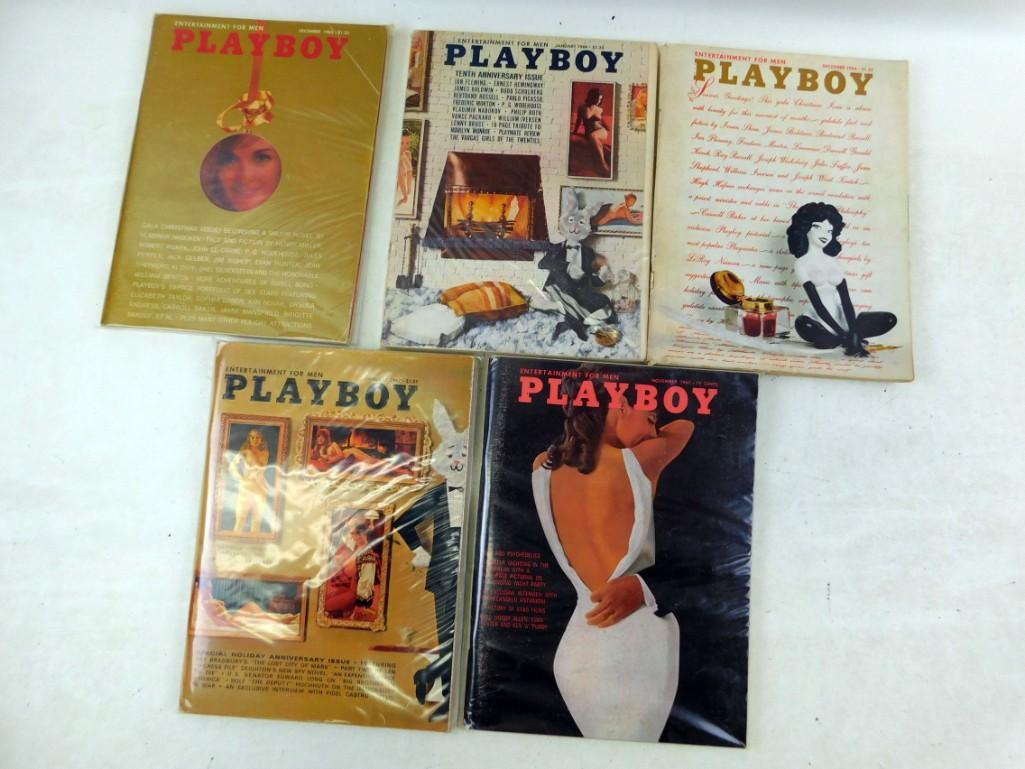 Lot of 5 Playboy Magazines from 1964 1965 and 1967 (1 of 4)
