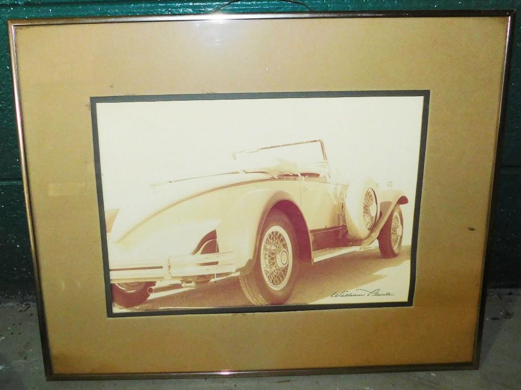 Framed Matted Print of 1930 Packard Ruraboet by William: Framed Matted Print of 1930 Packard Ruraboet by William Plante Condition: Water Damage, please see all pictures and/or preview in person Because of the current covid 19 situation, pick up times 